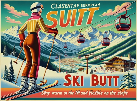 European Style Ski Poster